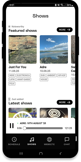 Noods Radio app screenshot